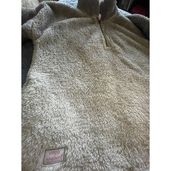 Simply Southern Sherpa half- zip Coat Jacket‎ Womens Size Small W/pockets - Picture 3 of 9